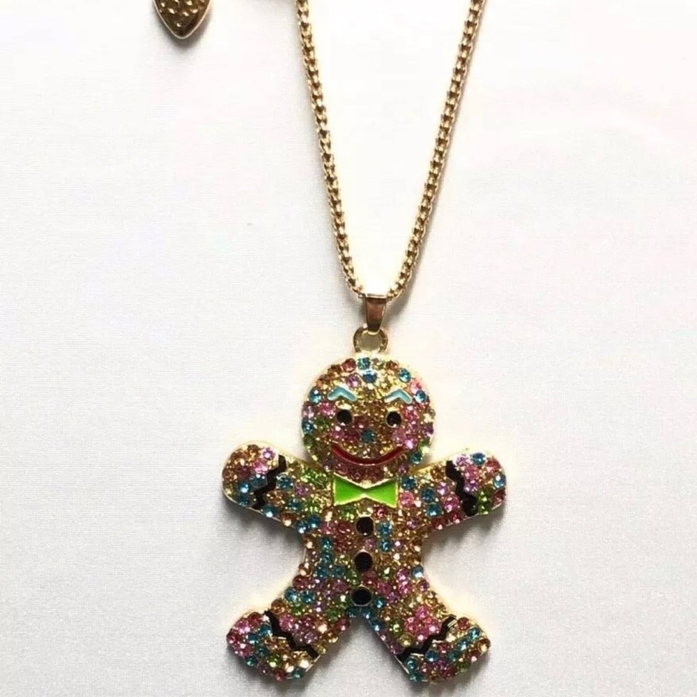 Christmas Gingerbread Man Betsey Johnson New - Picture 6 of 7